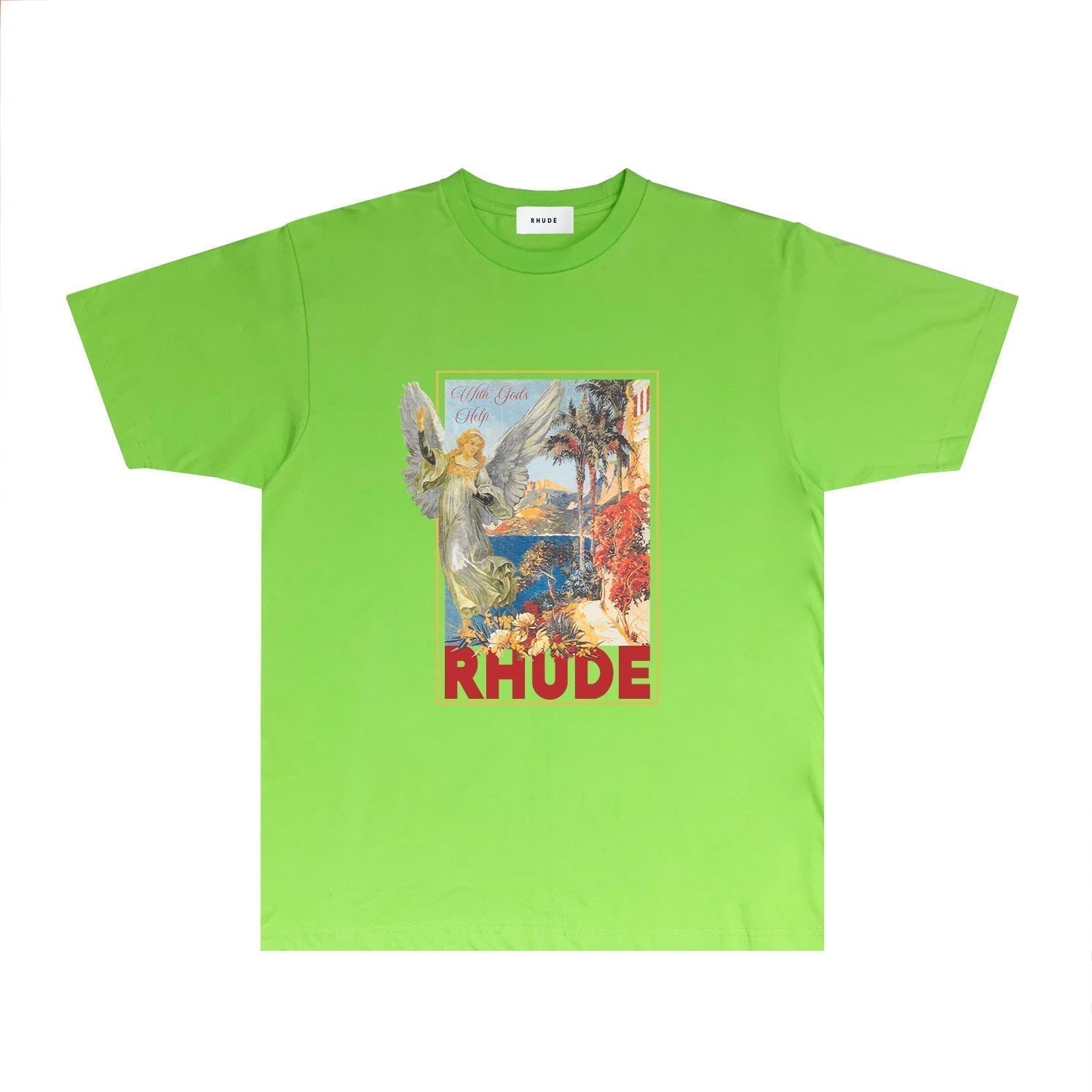 Rhude T-shirts Printed Trendy Pure Cotton