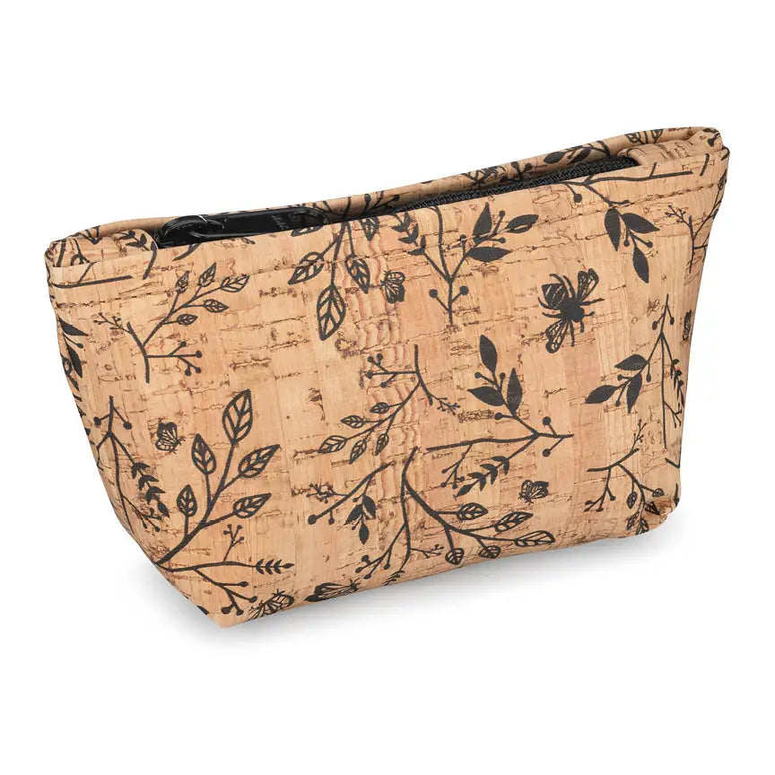 Natalie Therese, Cork Zipper Pouch Small, Floral Print