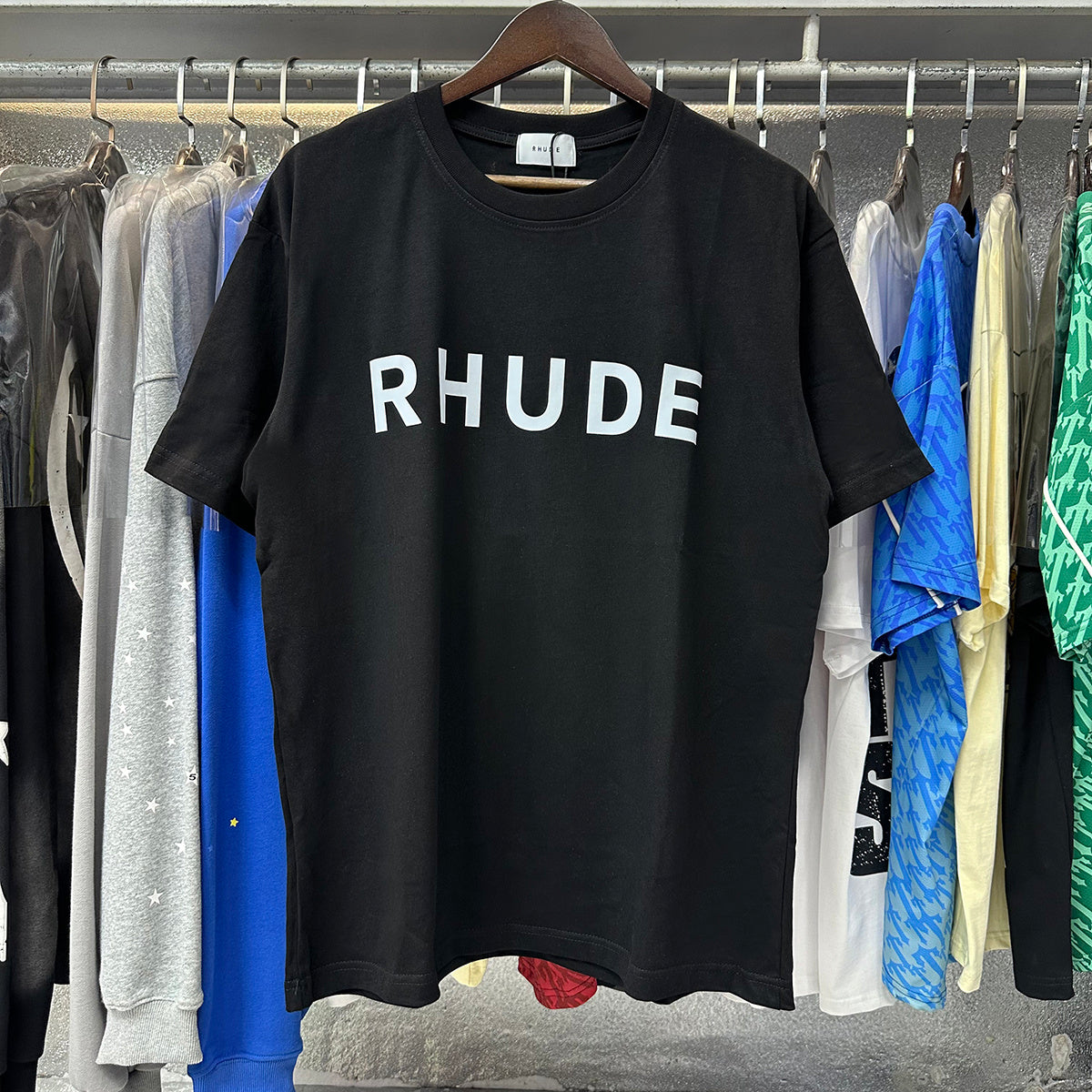 Rhude T-shirts Printed Cotton Versatile Casual Short Sleeve Men and Women