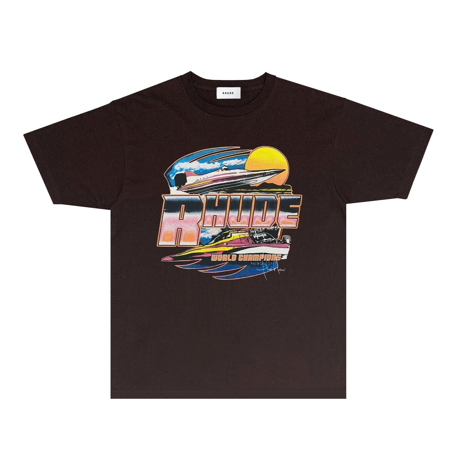 Rhude T-shirts Printed Trendy Pure Cotton