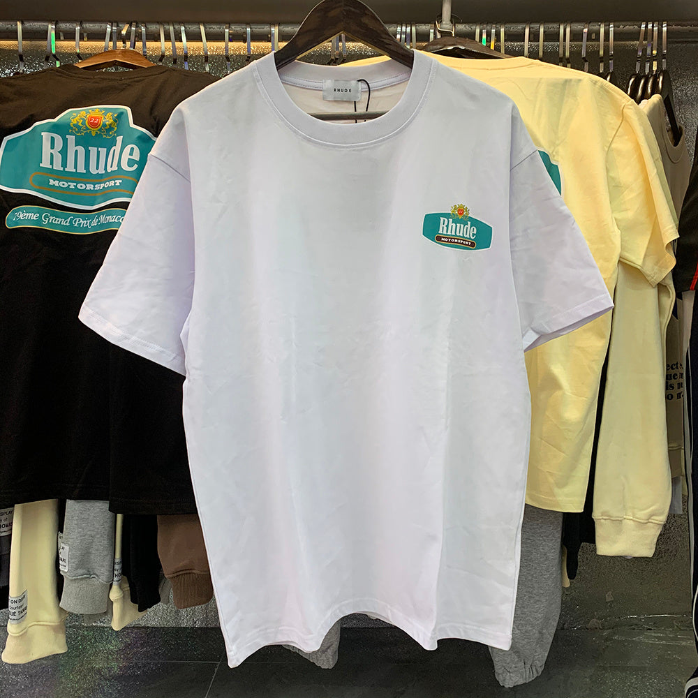Rhude T-shirts Cotton Short Sleeves Men and Women