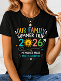 Family Vacation 2026 T-Shirt for Women Men Kids, Our Family Summer Trip Graphic Tee, Matching Family Vacation Shirts, Travel Holiday Outfit, Making Memories, Beach Trip Gift