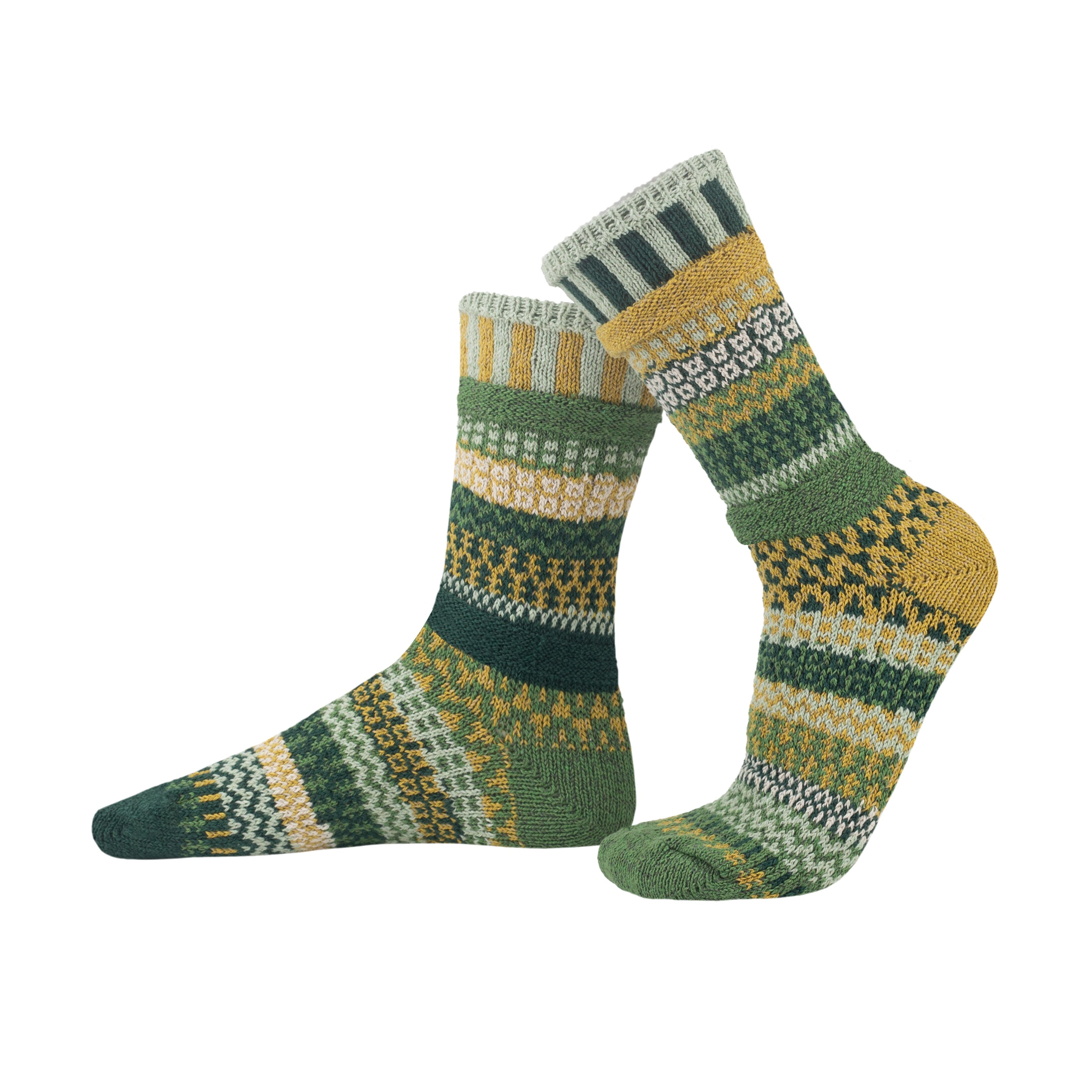 Solmate Crew Socks, Fiddlehead