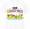 Funny Duck Family Graphic T-Shirt for Women Men, Cute Rubber Duck Squad Tee, Colorful Cartoon Duck Friends Shirt, Casual Humor Gift Top for Family Gathering, Vacation, Everyday Wear