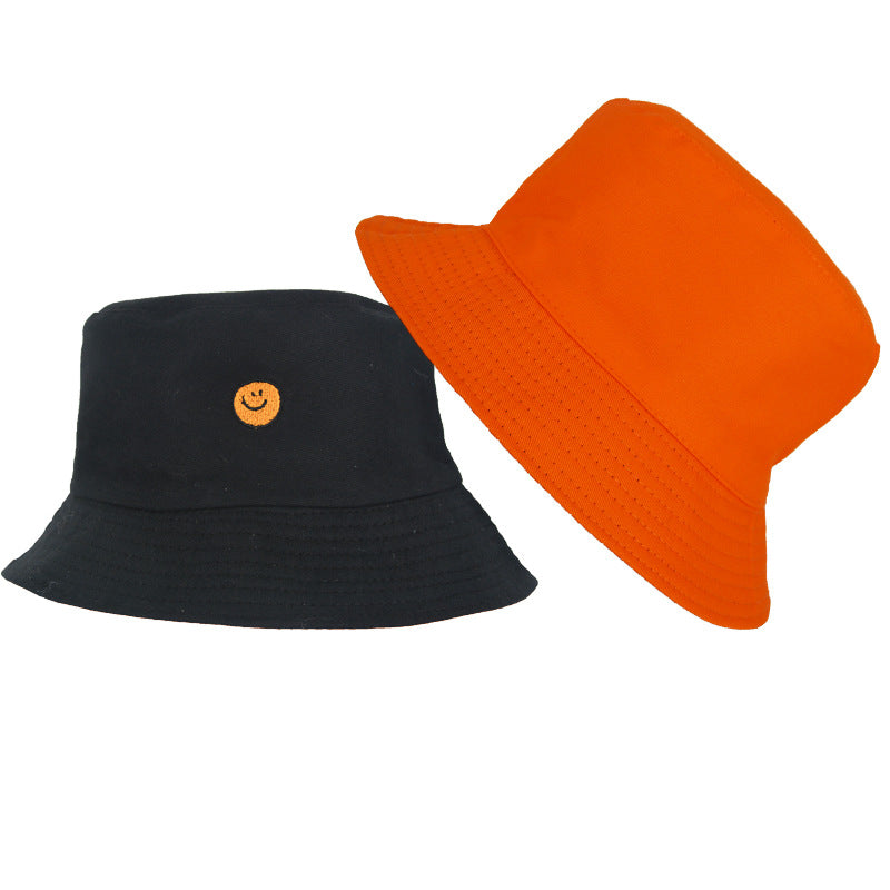 Drew House Justin Bieber Hat Bucket Hat Fishing Cap Cotton Print Fisherman Hat Smiling Face Bucket Hat Female Summer Outdoor Sun Hat