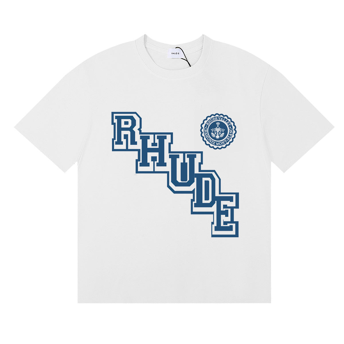 Rhude T-shirt Ski Theme Letter Print Short Sleeve T-shirt