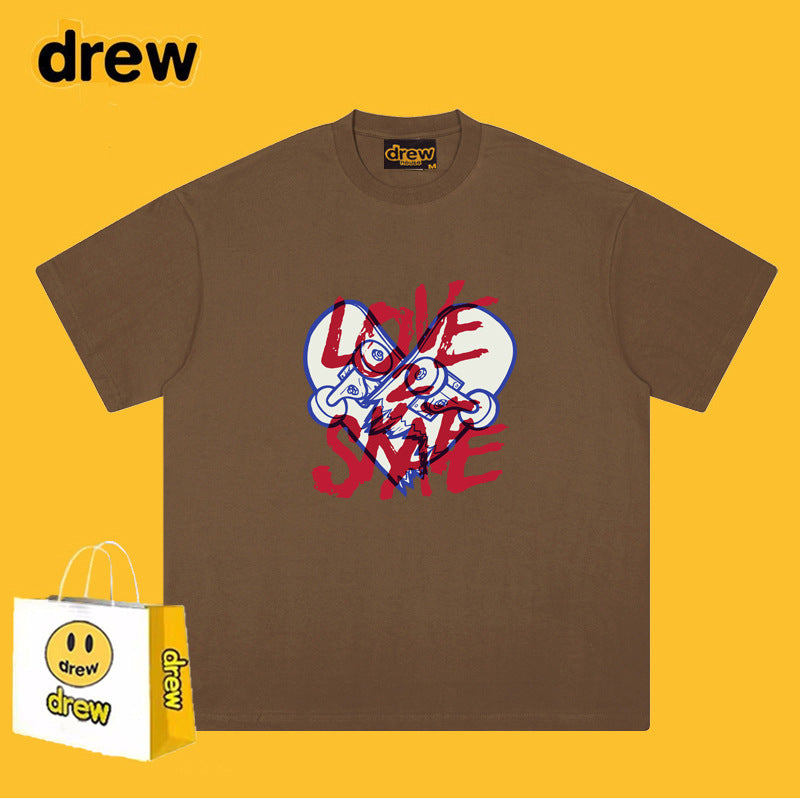 Drew T-shirts Cotton Short Sleeve Short Sleeve T-shirt Loose