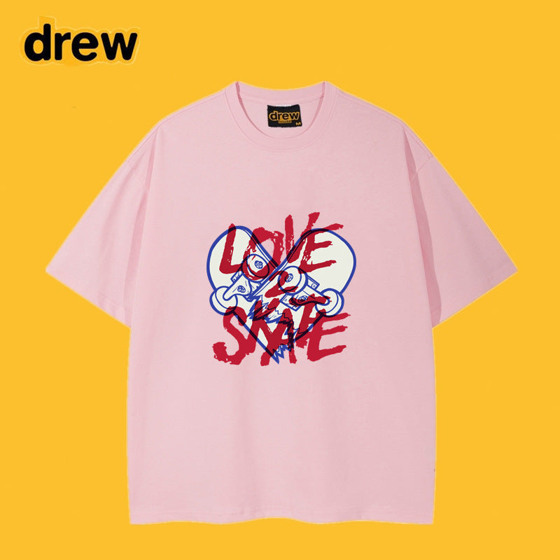 Drew T-shirts Cotton Short Sleeve Short Sleeve T-shirt Loose