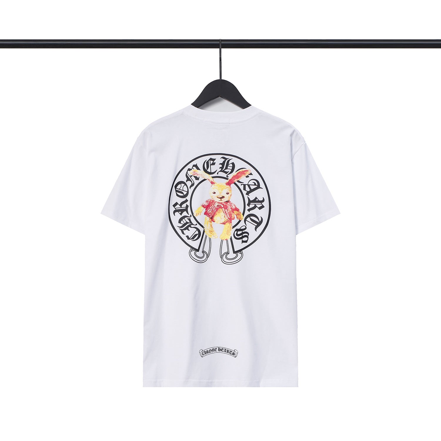 Chrome Heart T Shirts Croix Cross Leather Printed Short Sleeve T-Shirt