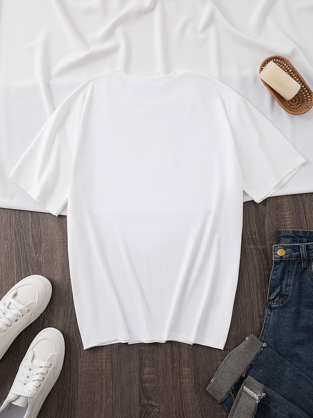 Ladies Cute Multicolor Stacked Hearts Love Print T‑Shirt, Casual Short Sleeve Crewneck Tee, Soft Breathable Top for Everyday & Vacation Outfit