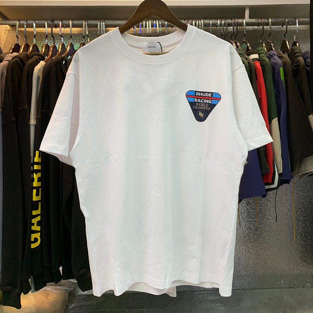 Rhude T-shirts World Champion Commemorative Cotton Casual Short Sleeve Men and Women