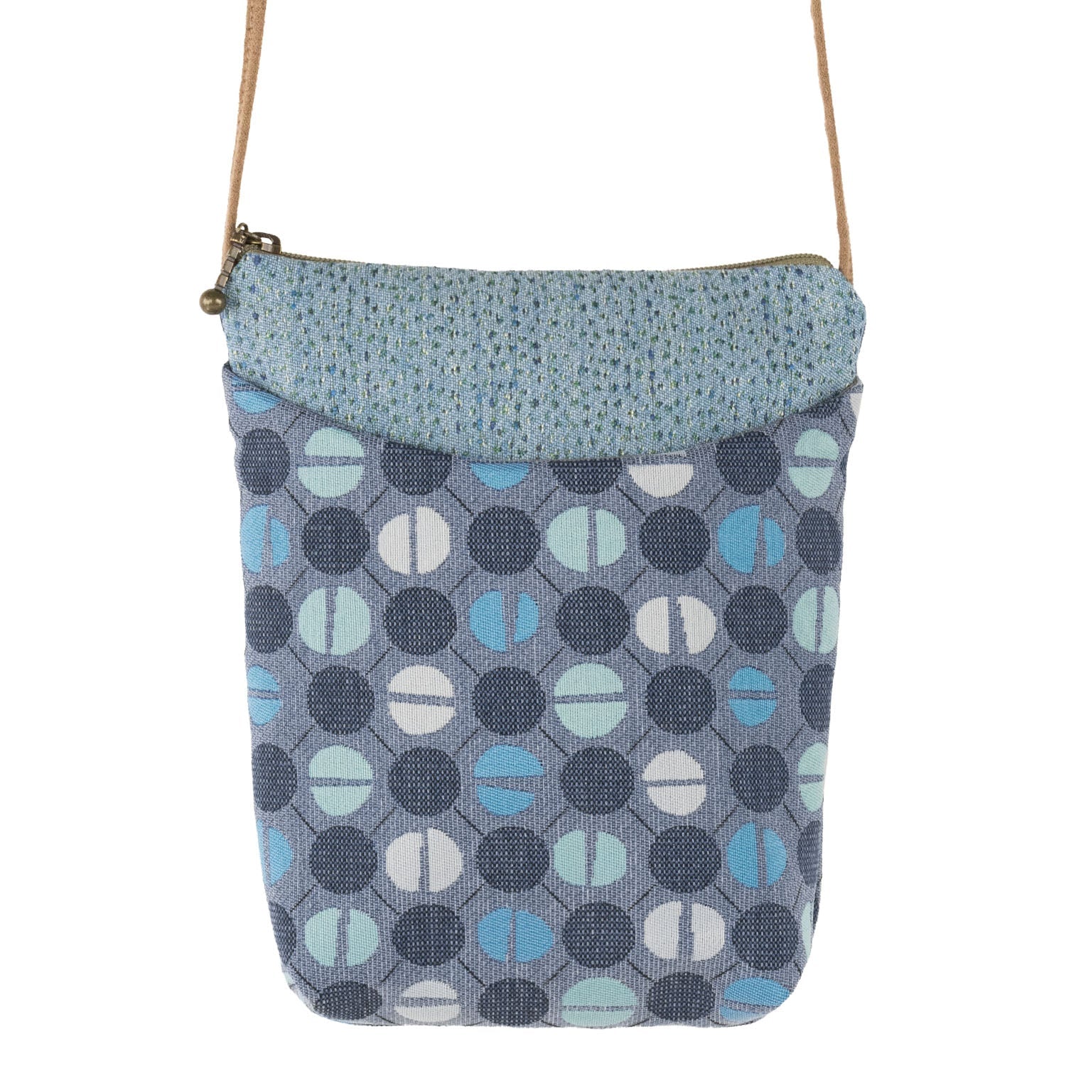 Maruca Designs, Small Crossbody, Busy Bee Pod Denim