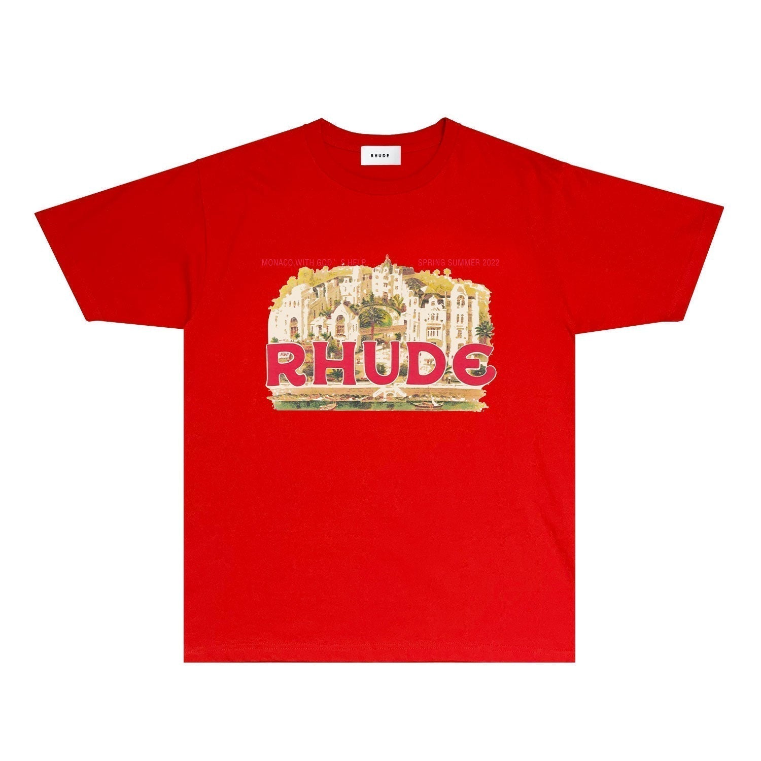 Rhude T-shirts Printed Trendy Pure Cotton