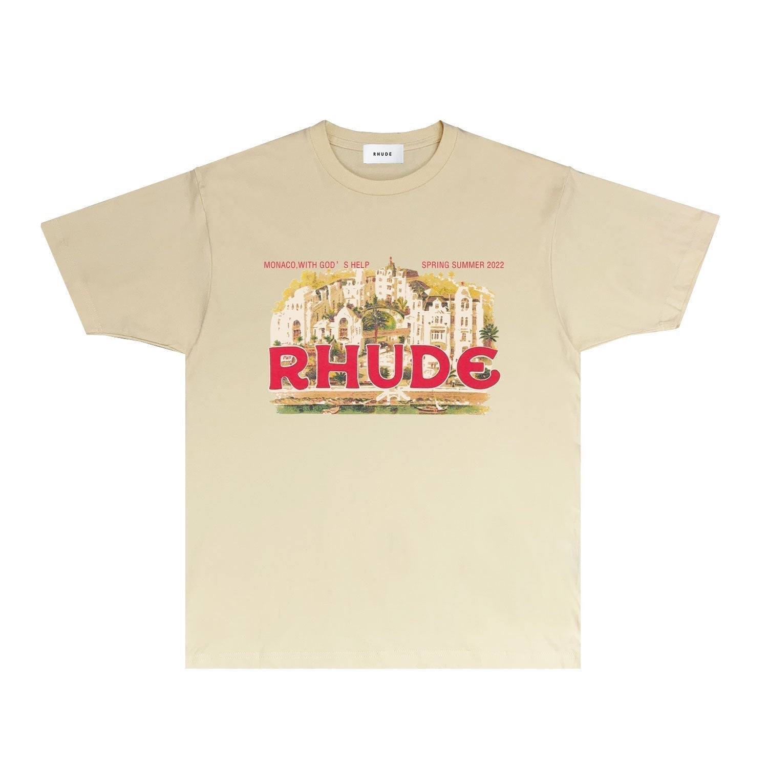 Rhude T-shirts Printed Trendy Pure Cotton