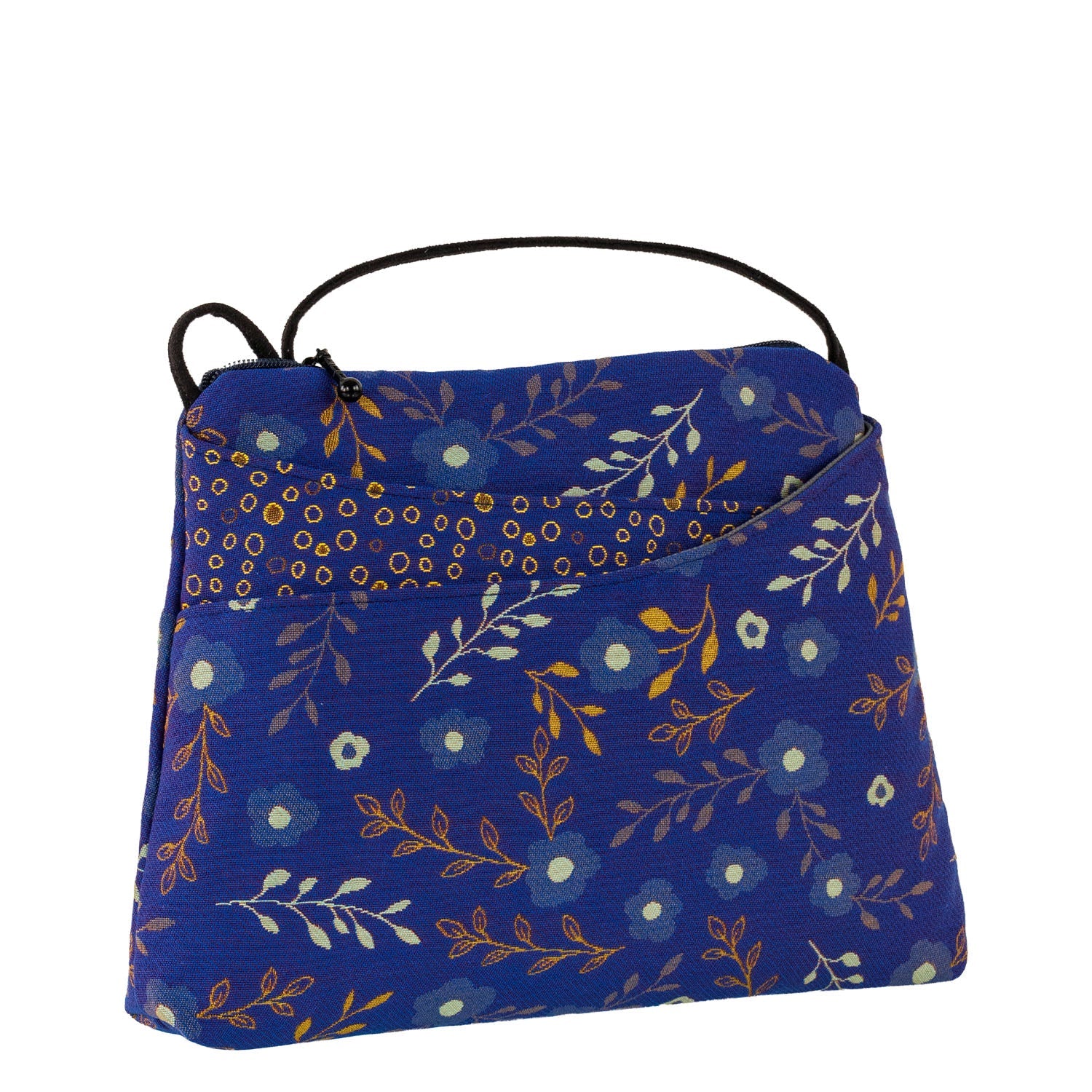 Maruca Designs, Small Crossbody, Sparrow Flora Cobalt